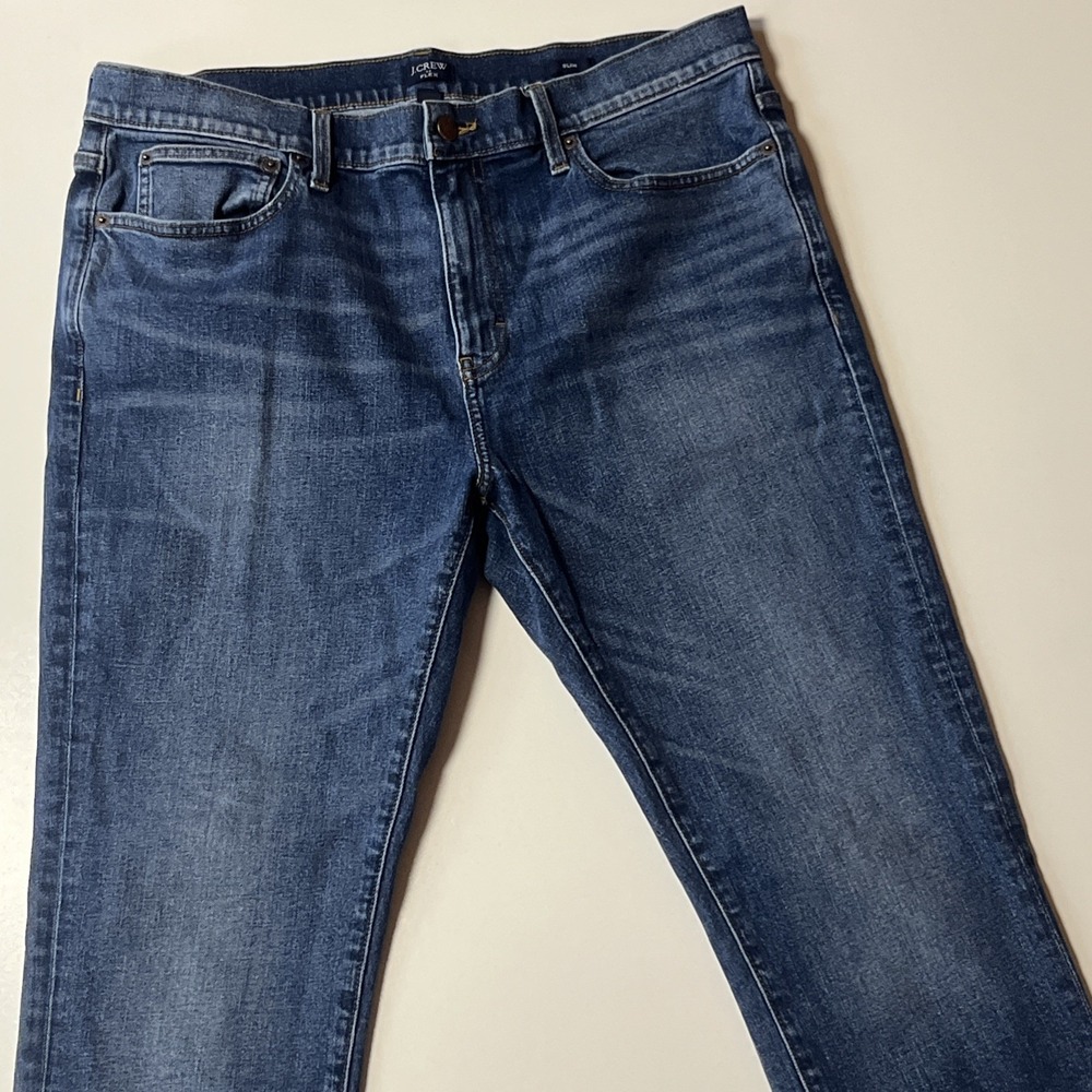 J.Crew Flex Slim Fit Jeans Mens 36x32 Medium Wash Blue Denim Stretch Pants
